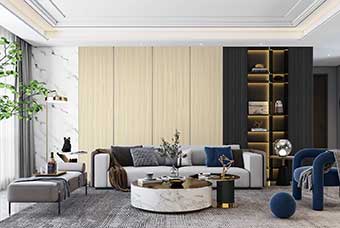 乐山轻奢风格-客厅